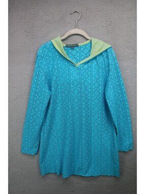 Title Nine Hooded Cut Out Cover Up-Size Large-Beachy-Coastal-Resort